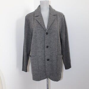 Burberry Brit Gray Wool Jacket Knit Jacket Sweatercoat XXL XL